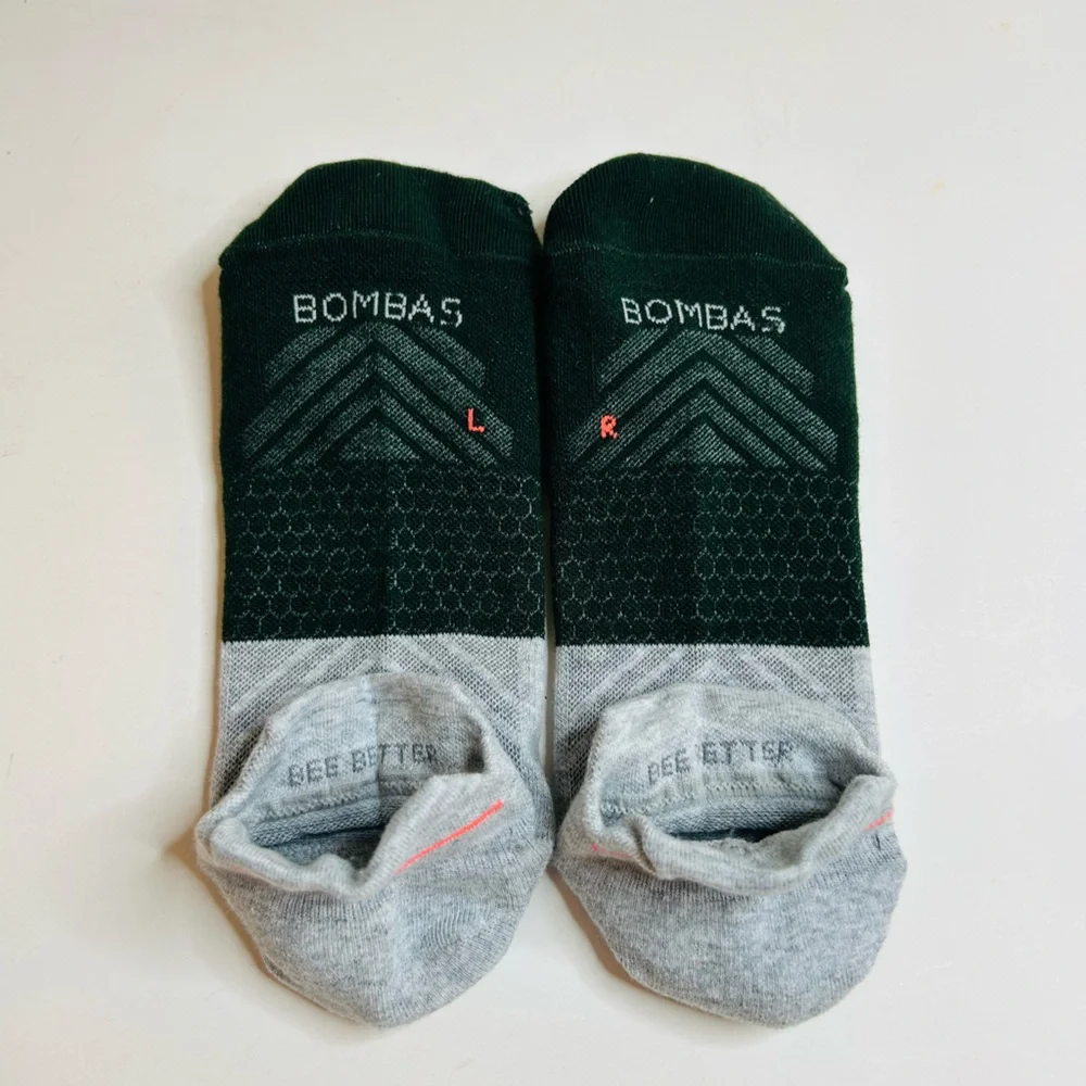 Bombas New 4 pair RUN X Large Ankle Socks Green Gray - Picture 5 of 6